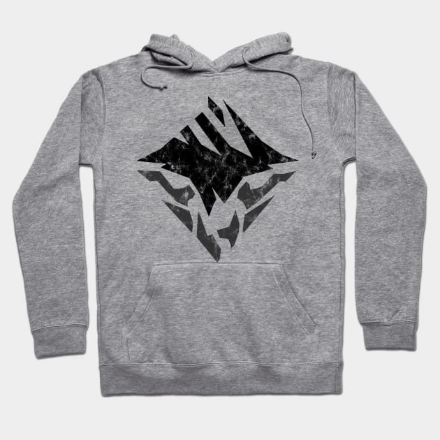 Dauntless Black Distressed Emblem Logo Hoodie by StebopDesigns